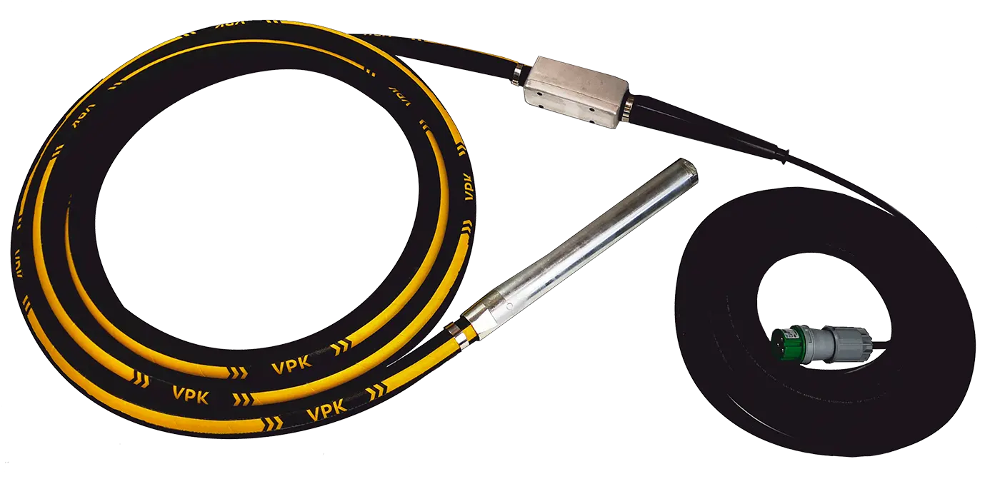 Вибраторы глубинные подключаемые к преобразователю Высокочастотный глубинный вибратор VPK-50T